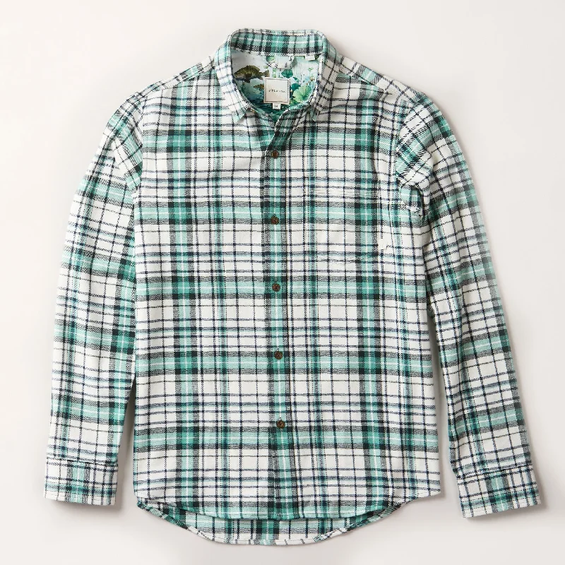 Limited Time Men's Every Day Elite Flannel Shirt- Everglade White