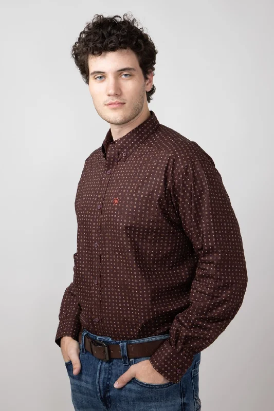 Weekend Discounts to Delight Ariat Seabrook Long Sleeve Shirt for Men in Brown | 10052369 Weekend Discounts to Delight Ariat Seabrook Long Sleeve Shirt for Men in Brown | 10052369