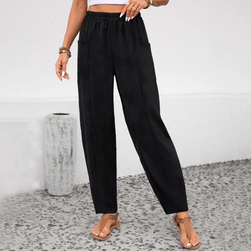 Weekend Savings Spree Casual Solid Color Trousers