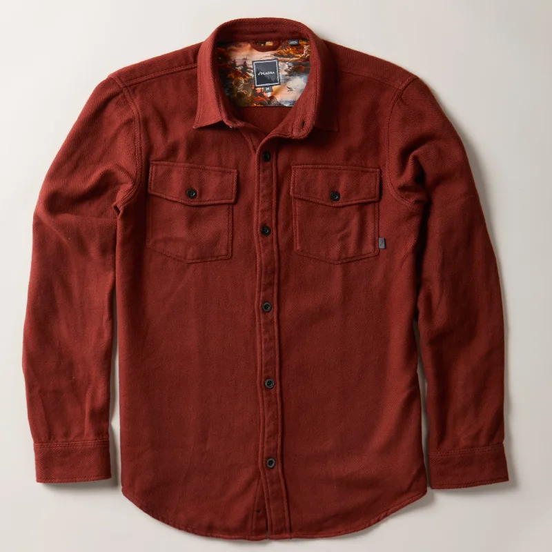 Can't Resist Men's Fireside Flannel - Brick Red