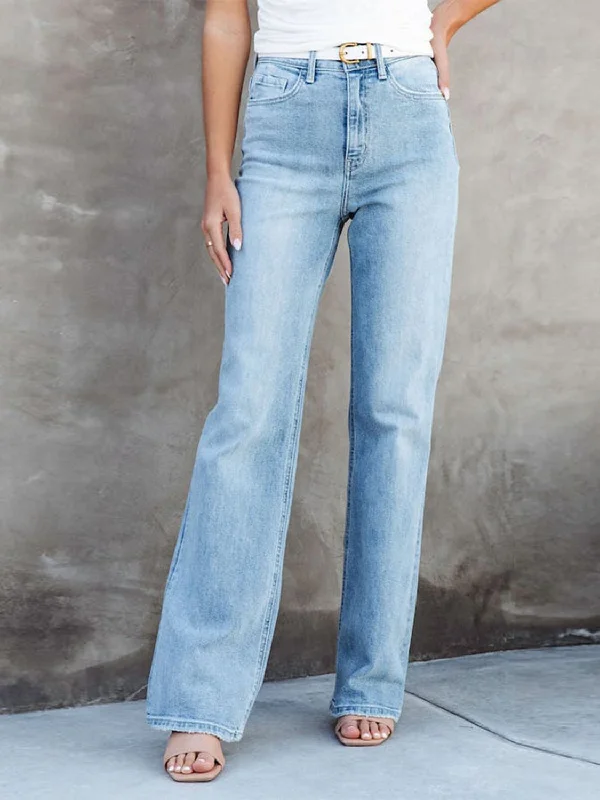Weekend Deals That Sizzle Washed Straight Leg Jeans