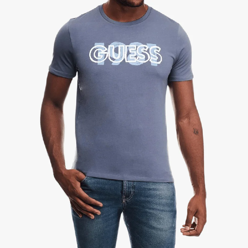 Big Savings Guess Mens Orwell Short Sleeve Tee Light Blue