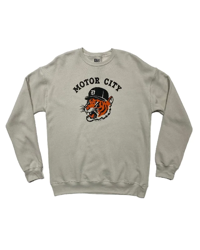 Early Access Ink Detroit - Motor City Kitty Crewneck - Heather Dust