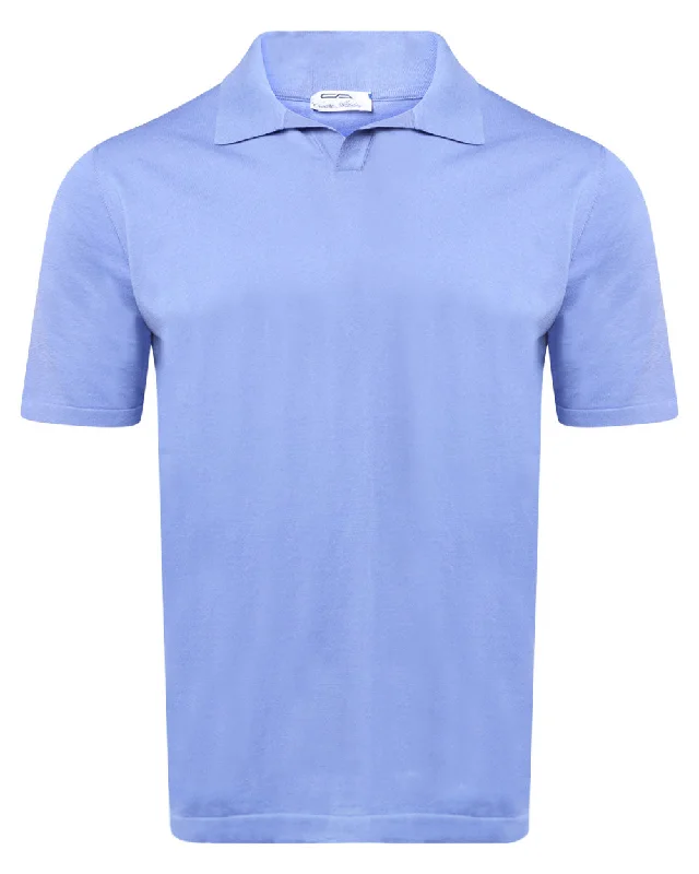 Weekend Shopping Bliss Purple Short Sleeve Johnny Collar Polo