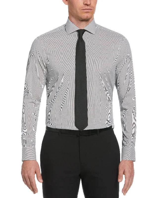 Act Fast Slim Fit Striped Print Dress Shirt