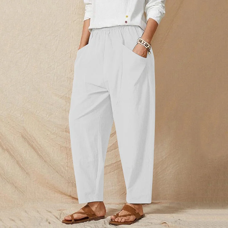 Weekend Bargains to Love Solid Color Casual Trousers