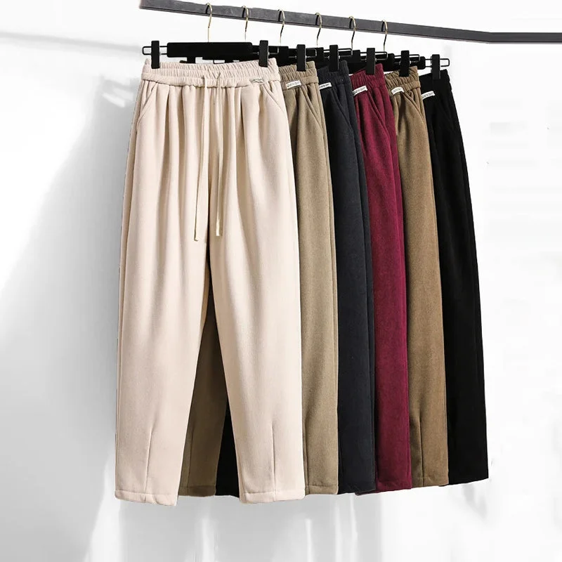 Weekend Savings Sensation Solid Colour Warm Trousers