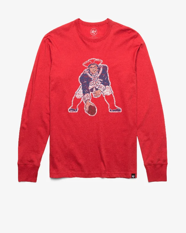 Hurry In NEW ENGLAND PATRIOTS HISTORIC PREMIER '47 FRANKLIN LONG SLEEVE TEE