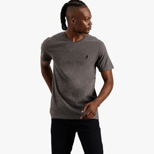 Online Only Polo Mens Crew Neck Short Sleeve Tee Charcoal