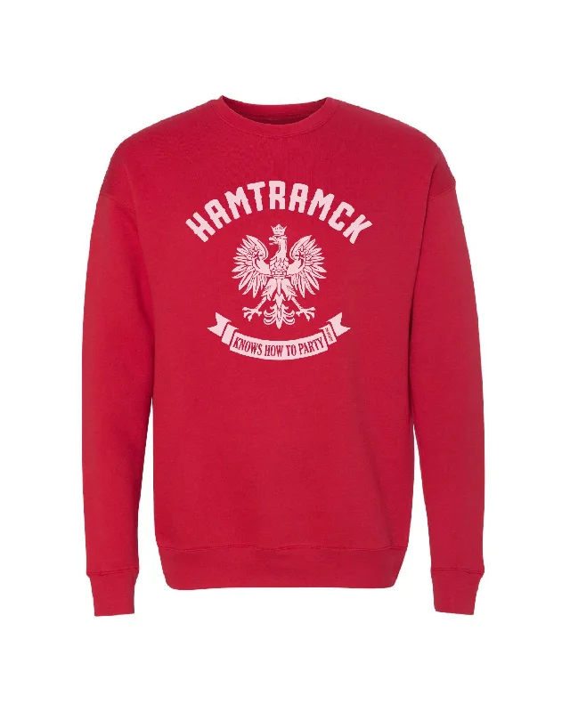Unmissable Offer Ink Detroit - Hamtramck knows how to party Red Crewneck
