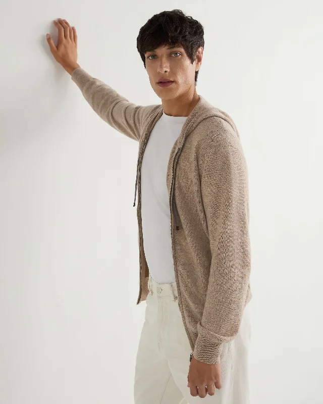 Weekend Specials to Relish Men's Ladbroke Cashmere Hoodie Oatmeal Brown