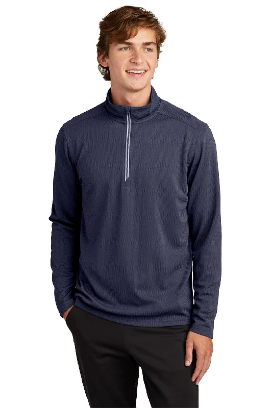 Friends and Family Sale Sport-Tek Mens Sport-Wick Moisture Wicking 1/4 Zip Sweatshirt - True Navy Blue
