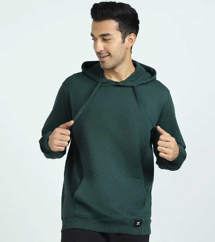 Great Deal Cruze French Terry Cotton Hoodies Forest Green