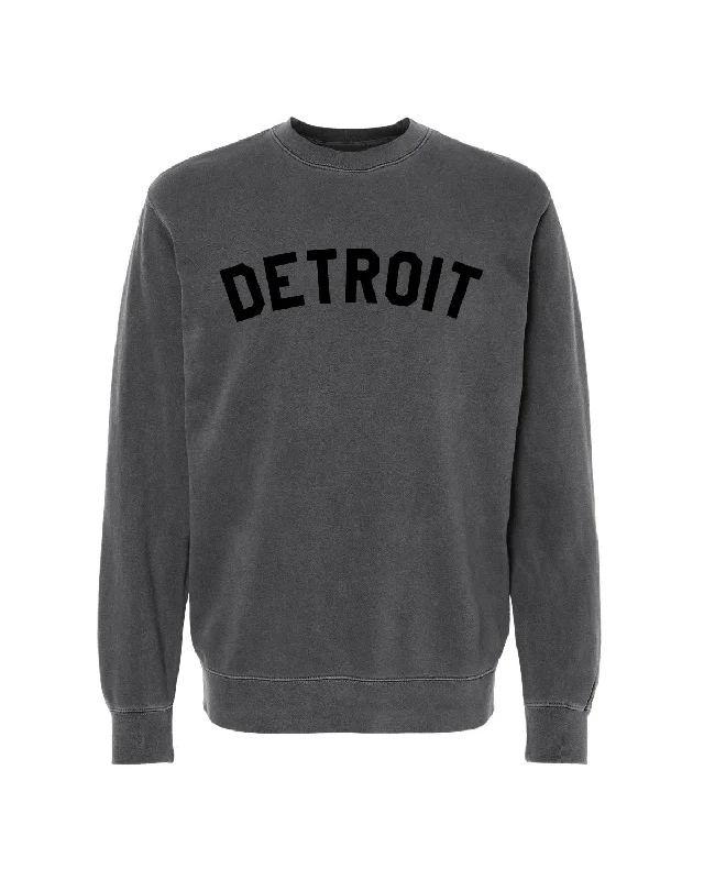 Limited Edition Ink Detroit - Pigment-Dyed Crewneck Sweatshirt - Black