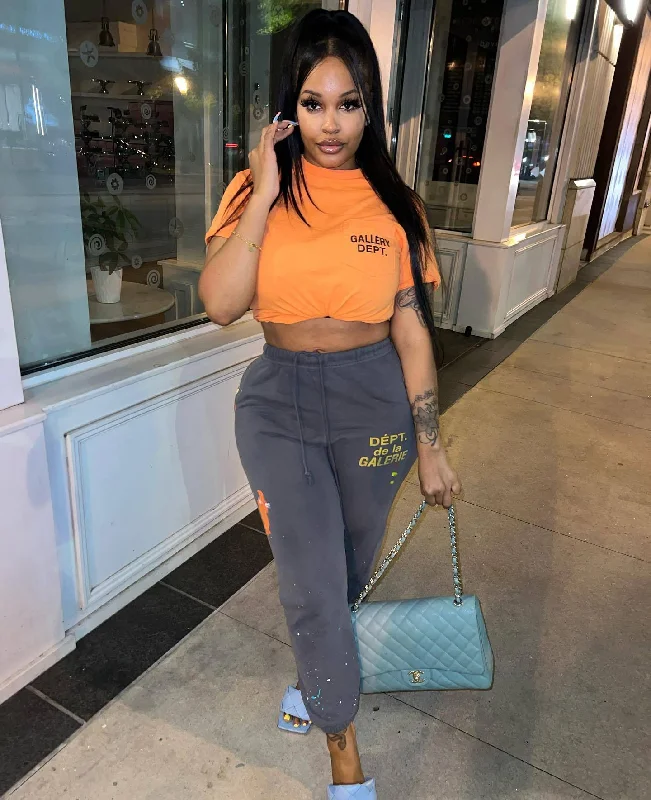 Crazy Deal CityHottie - Graphic Letter Print Sweatpants Women Hip-hop High Waist Pocket Harajuku Casual Loose Trousers Jogger Cargo Pants Streetwear