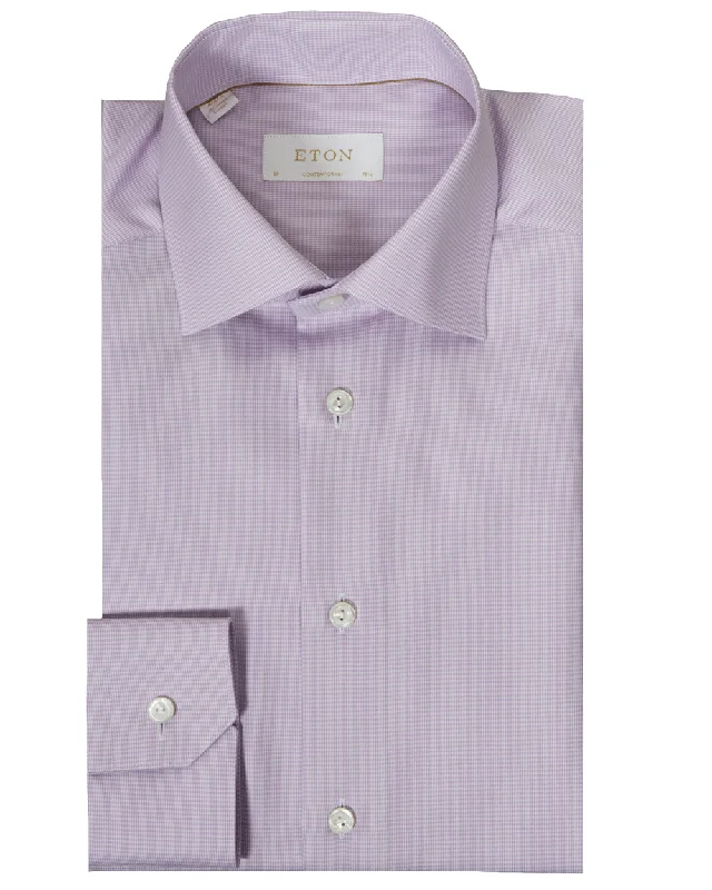 Today Only Light Purple Houndstooth Dress Shirt
