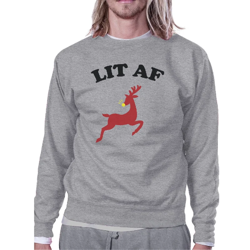 Closeout Lit Af Grey Sweatshirt