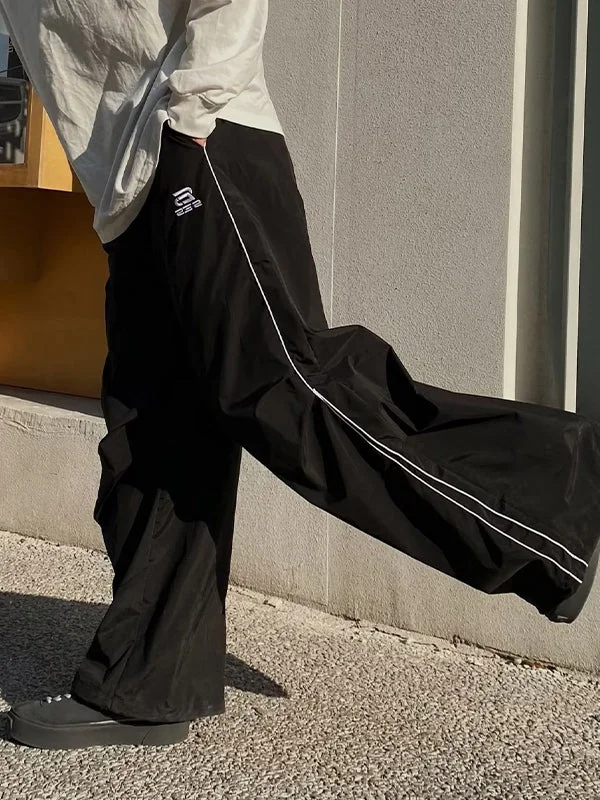 Unbeatable Prices Vintage Piping Wide Leg Parachute Pants