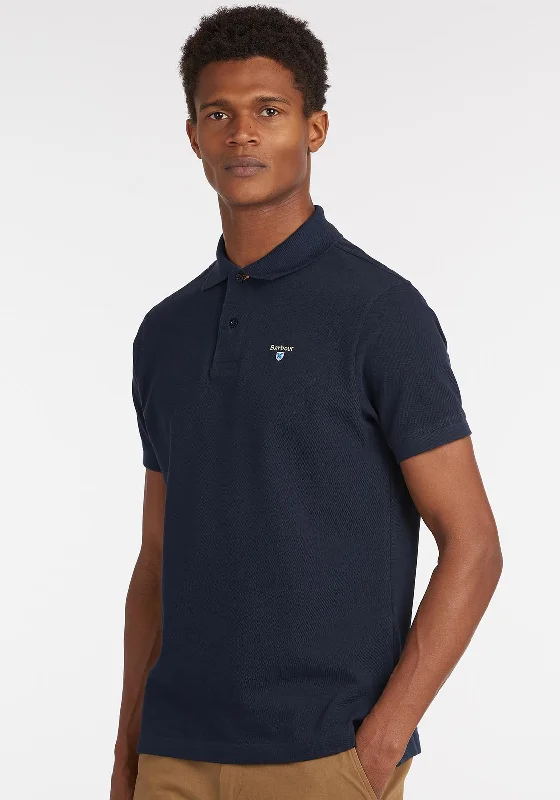 Savings Event Barbour Men's Tartan Contrast Pique Polo Shirt, New Navy