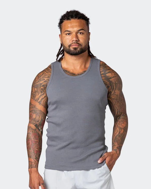 Blowout Sale Rib Fitted Training Tank - Tornado