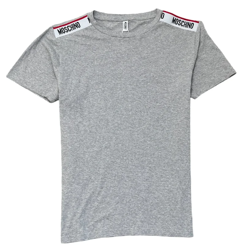 New Markdowns Men's Tape Logo T-Shirt Grey Size M