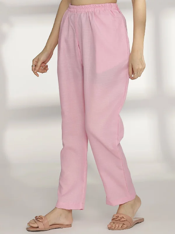 Steal Deal BabyPink CottonSlub Pants