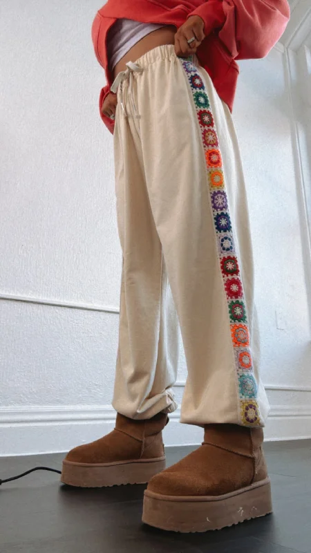 Weekend Discounts to Indulge In POL: Granny Square Joggers, Cream