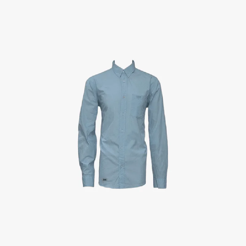 YEAR-End Clearance Jeep Mens Plain Poplin Long Sleeve Shirt Ice Blue
