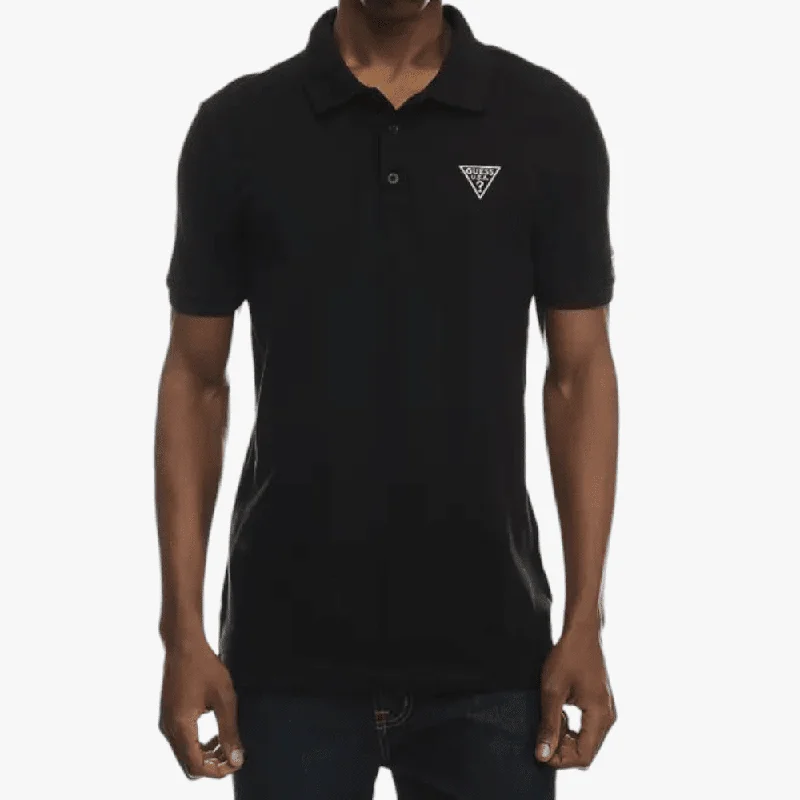 Epic Deals Guess Mens Rep Short Sleeve Golfer Black
