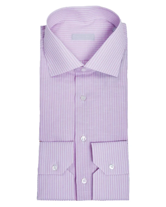 Weekend Savings Spree Pink Striped Dress Shirt