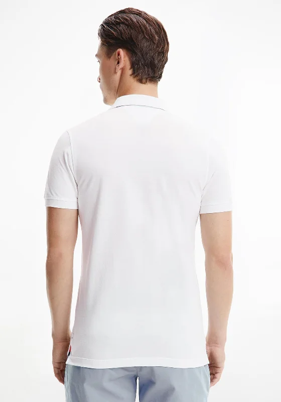 Savings Galore Tommy Hilfiger Slim Fit Logo Polo Shirt, White