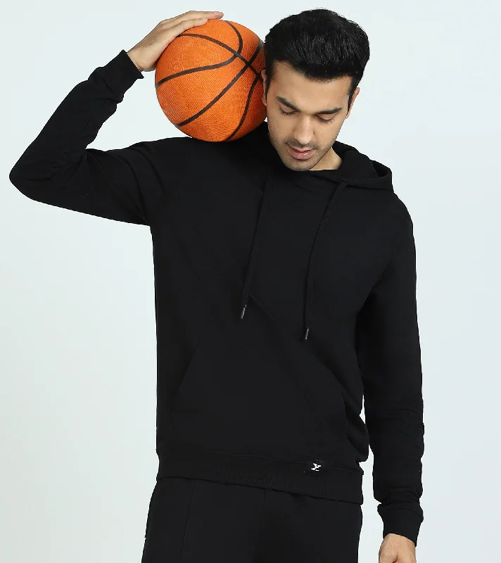 Time-Sensitive Cruze French Terry Cotton Hoodies Pitch Black