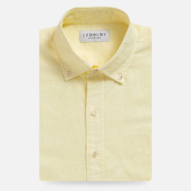 Weekend Specials to Enjoy The Yellow Barretto Cotton Linen Custom Shirt