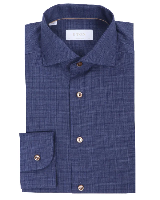 Stock Up and Save Mid Blue Check Dress Shirt