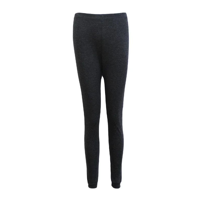 Major Deal Womens Merino Wool Top Pants Thermal Leggings Long Johns Underwear Pajamas, Women's Leggings - Black, 14-16