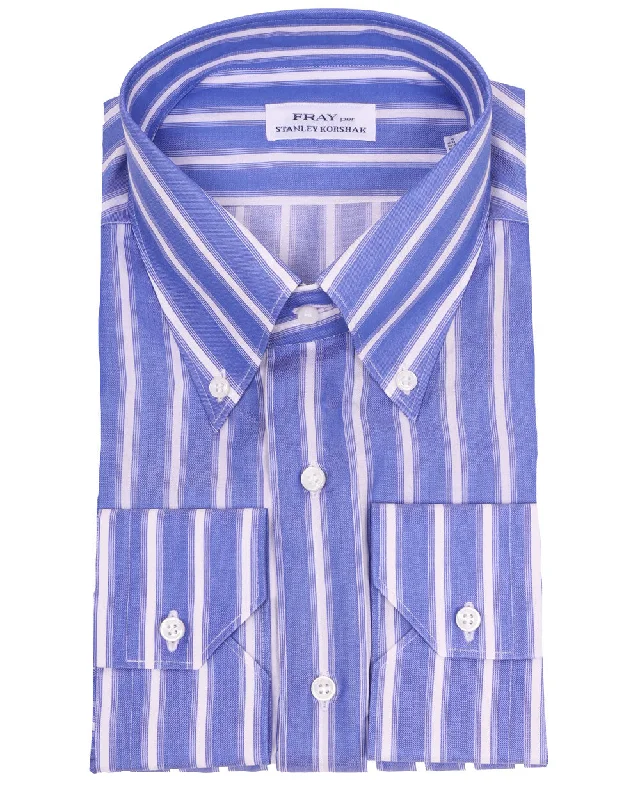 Special Discount Blue and White Striped Boston Sportshirt
