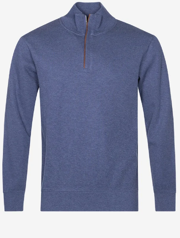 Weekend Shopping Extravaganza Sacker Half Zip Dunkel Jeansblau Melange