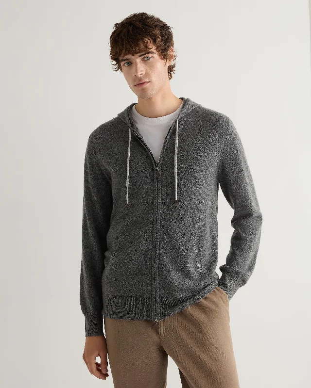 Weekend Savings Sensation Men's Ladbroke Cashmere Hoodie Elephant Grey