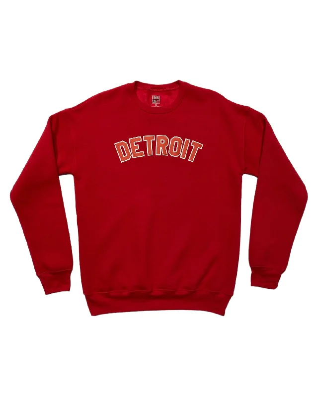 Price Reduction Ink Detroit - Red & White on Red Crewneck