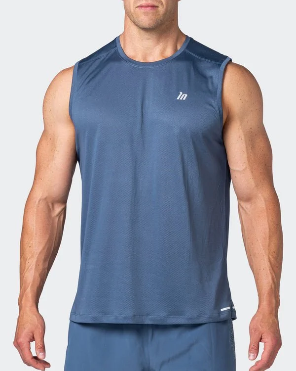Big Discounts Reflective Training Tank - Denim Blue