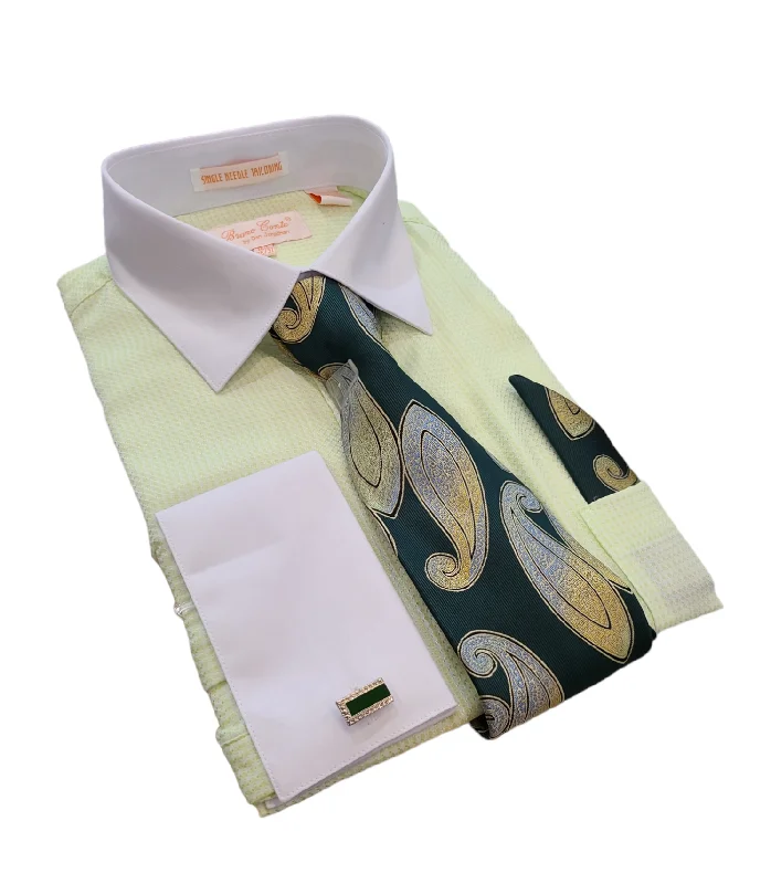 Holiday Sale Bruno Conte Two Tones Dress Shirt Set
