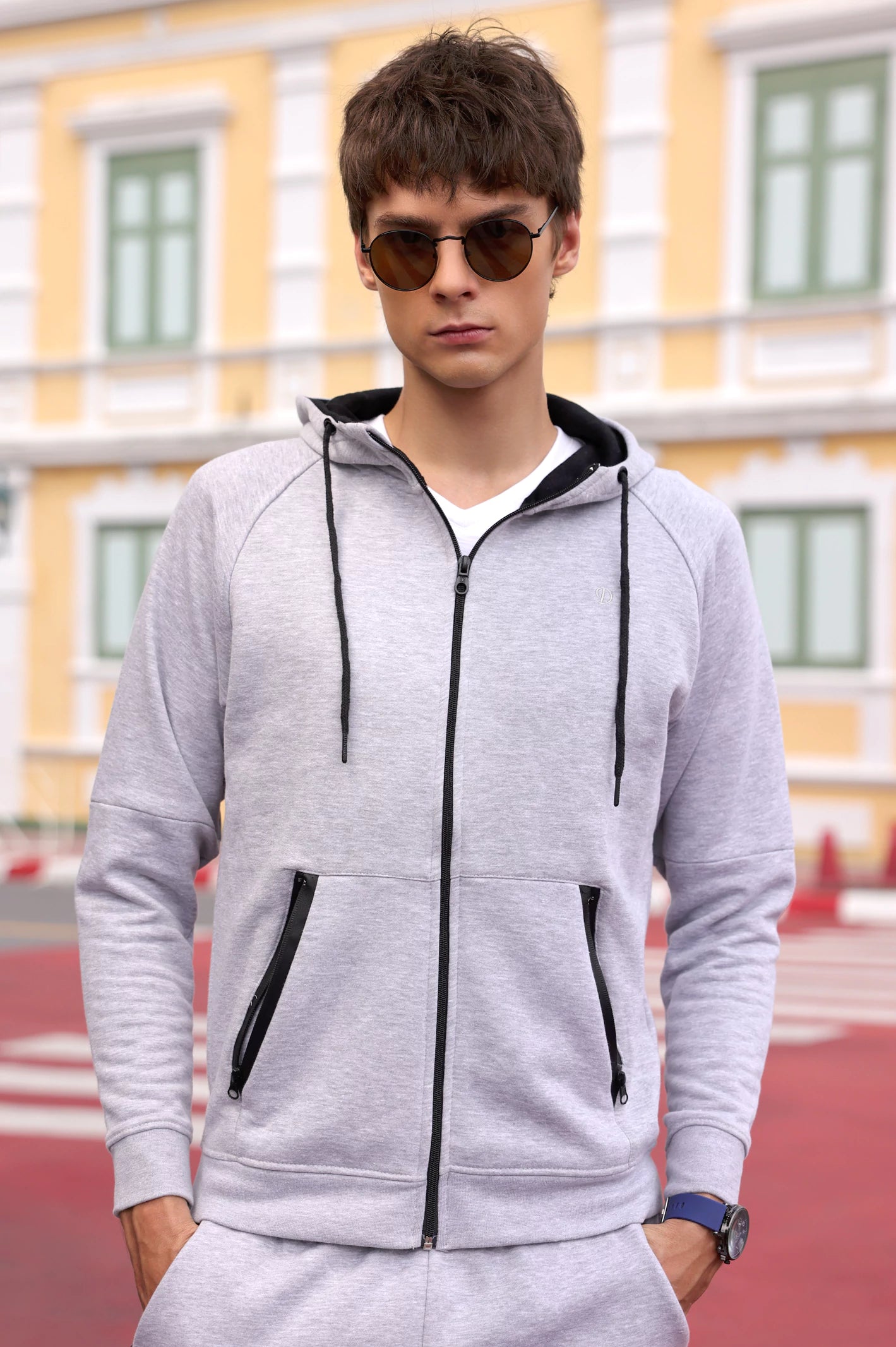 Weekend Deals to Make You Happy Heather Grey Zip-Up Hoodie