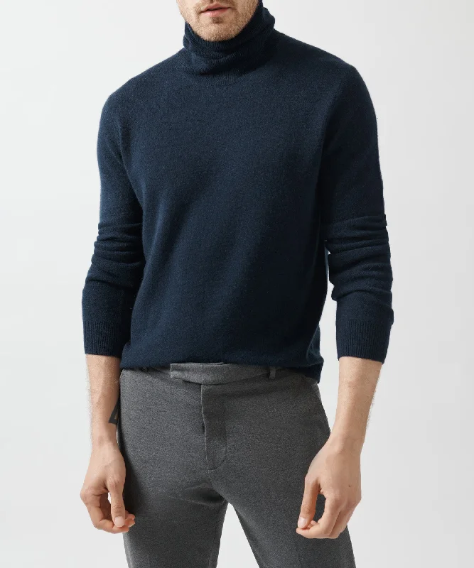 Crazy Savings Recycled Cashmere Turtleneck Sweater - Midnight