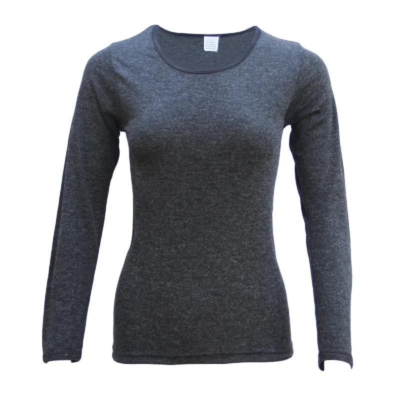 Unwind with Weekend Discounts Womens Merino Wool Top Pants Thermal Leggings Long Johns Underwear Pajamas, Women's Top - Black, 10-12