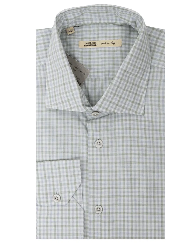 Quick Sale Green and Blue Checkered Sportshirt