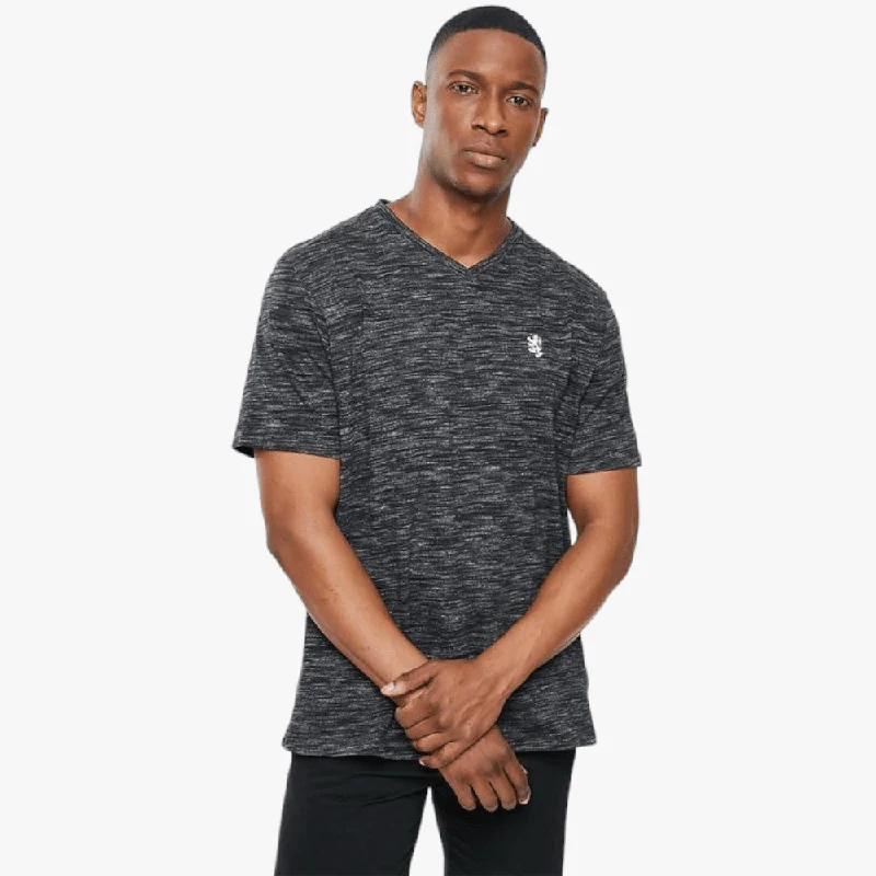 Flash Sale Pringle Mens Injected Slub V Neck Short Sleeve Tee Black