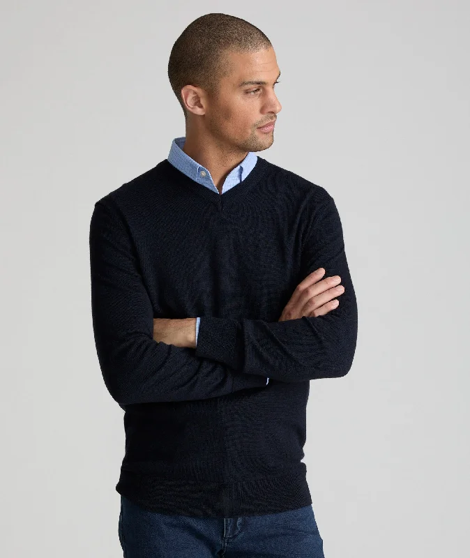 Act Now Merino Wool V-Neck Sweater