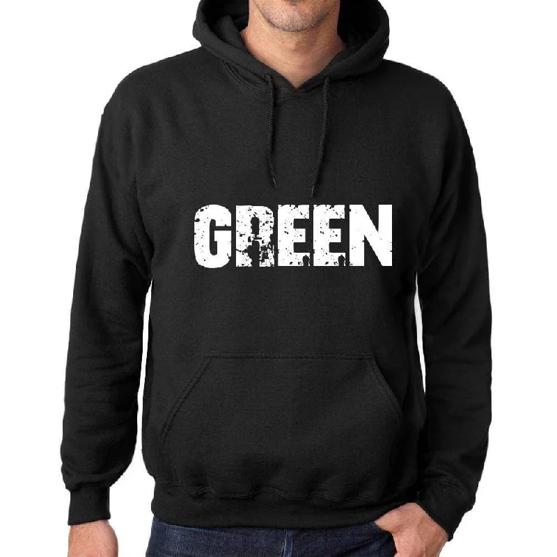 Savings Alert Men's Women's Unisex Printed Graphic Cotton Hoodie Soft Heavyweight Hooded Sweatshirt Pullover Popular Words GREEN Deep Black