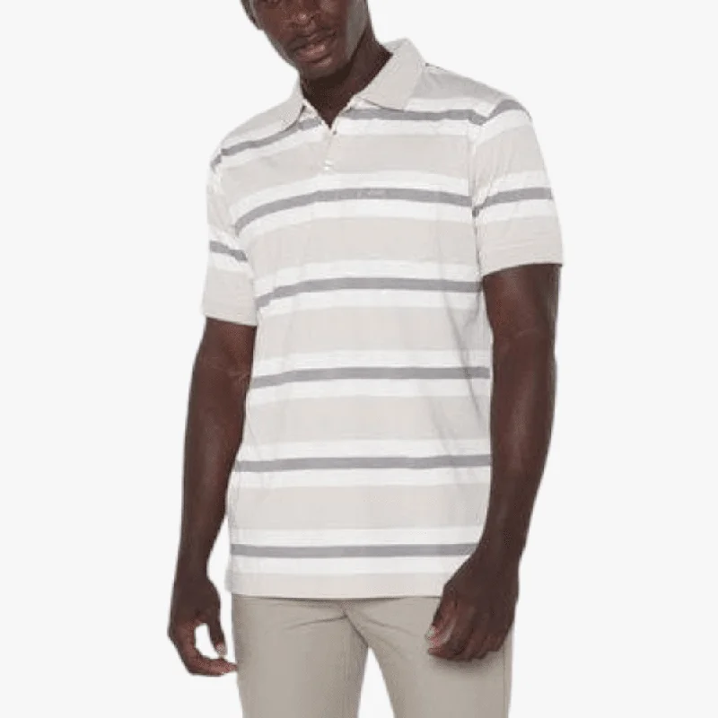 Deal of the Week Jeep Mens Yarn Dye Short Sleeve Golfer Sago White