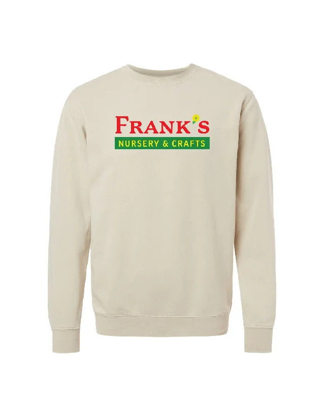 Price Blitz Vintage Frank's Nursery & Crafts Crewneck Sweatshirt- Natural